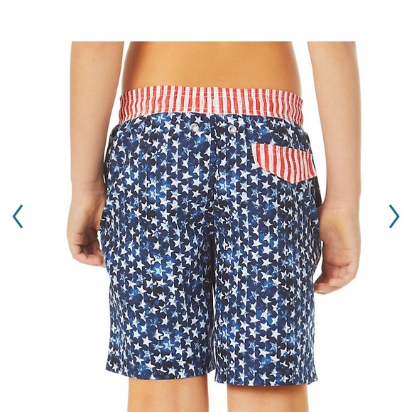 Cali Waves Stars and Stripes boys swim trunks size small - Picture 2 of 4